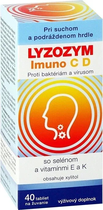LYZOZYM Imuno C D 40 tbl. pentru mestecat 1×40 tbl. pentru mestecat — preț și oferte