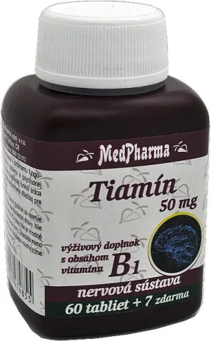 MedPharma TIAMINE 50 mg (vitamina B1) 1×67 tbl, 60+7 gratuit