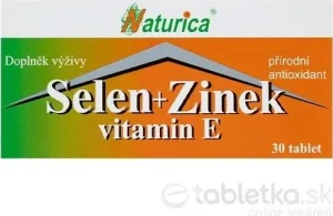 Naturica SELENIUM + ZINC, vitamina E 1×30 tbl, supliment alimentar