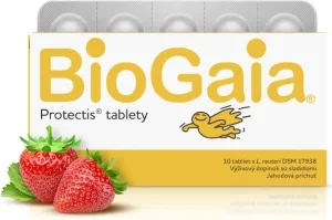 BioGaia ProTectis 1×10 buc, comprimate masticabile - aromă de căpșuni