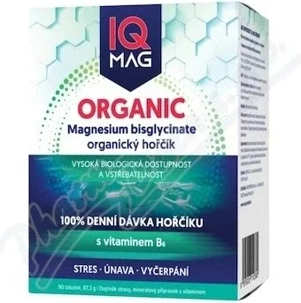IQ Mag ORGANIC Mg+B6 1×90 buc, supliment alimentar — preț și oferte