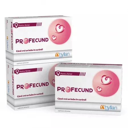 Pachet Profecund pentru femei, 3 x 30 comprimate, Hyllan HYLLAN PHARMA — preț și oferte