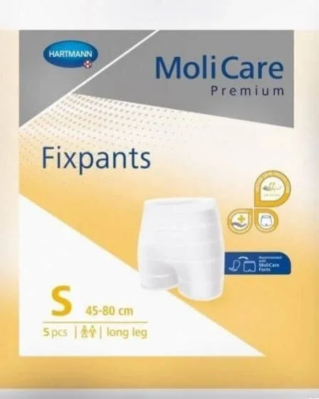 Hartmann MoliCare Premium Fixpants picior lung S 1×5 buc, chiloți de fixare (45-80 cm) — preț și oferte
