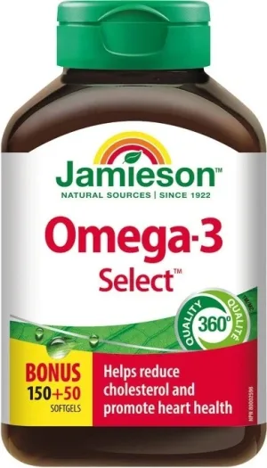 JAMIESON OMEGA-3 SELECT 1000 mg 1×200 cps, supliment alimentar