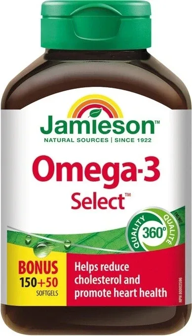JAMIESON OMEGA-3 SELECT 1000 mg 1×200 cps, supliment alimentar JAMIESON LABORATOIRES — preț și oferte