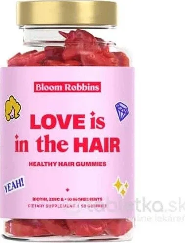 LOVE is in the HAIR - Gummies pentru păr sănătos 1×60 buc, supliment nutritiv — preț și oferte