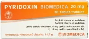 Piridoxină 20 mg 1×30 tbl, supliment alimentar