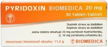 Piridoxină 20 mg 1×30 tbl, supliment alimentar — preț și oferte