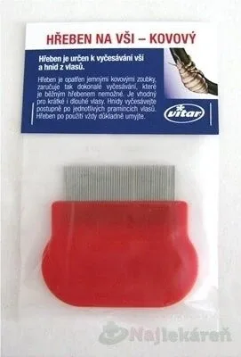 VITAR LICE COMB - METAL 1×1 buc, pentru pieptănarea păduchilor și a păduchilor din păr — preț și oferte