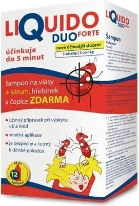 LiQuido DUO FORTE șampon împotriva păduchilor 1×200 ml, șampon + 1×125 ser — preț și oferte