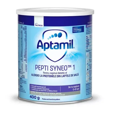 Formula de lapte de inceput Pepti Syneo 1, 0- 6 luni, 400 g, Aptamil NUTRICIA — preț și oferte
