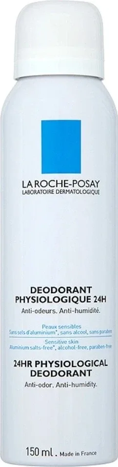 LA ROCHE-POSAY Spray deodorant fiziologic pentru piele sensibilă 48H 150 ml 1×150 ml, deodorant — preț și oferte