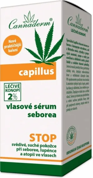 Cannaderm CAPILLUS ser de păr seboree 1×40 ml, calmează scalpul