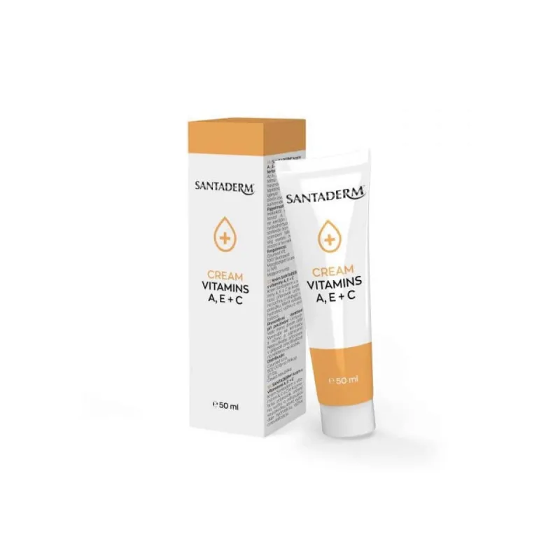 SANTADERM CREAM VITAMINE A, E + C cremă cu vitamine pentru pielea uscată și exfoliată 1x50 ml Viva — preț și oferte