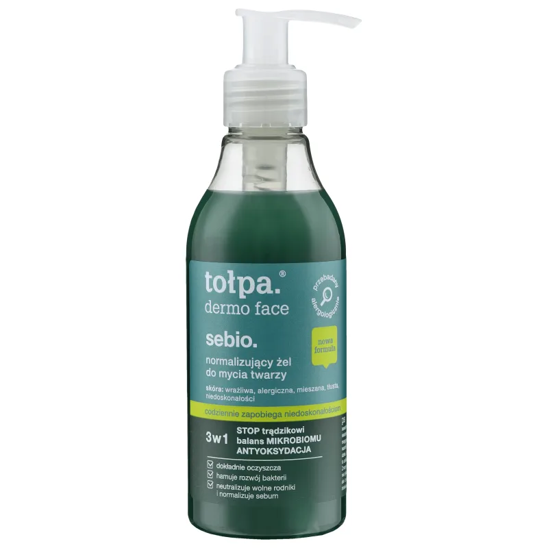 Tolpa Dermo Face Sebio, Gel de curățare facială normalizant, 195 ml — preț și oferte