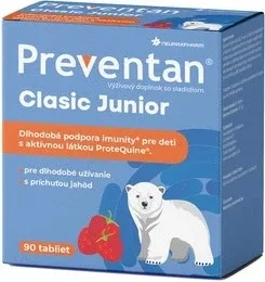 Neuraxpharm Preventan Clasic Junior, aromă de căpșuni, 90 tbl 1×90 tbl, supliment alimentar