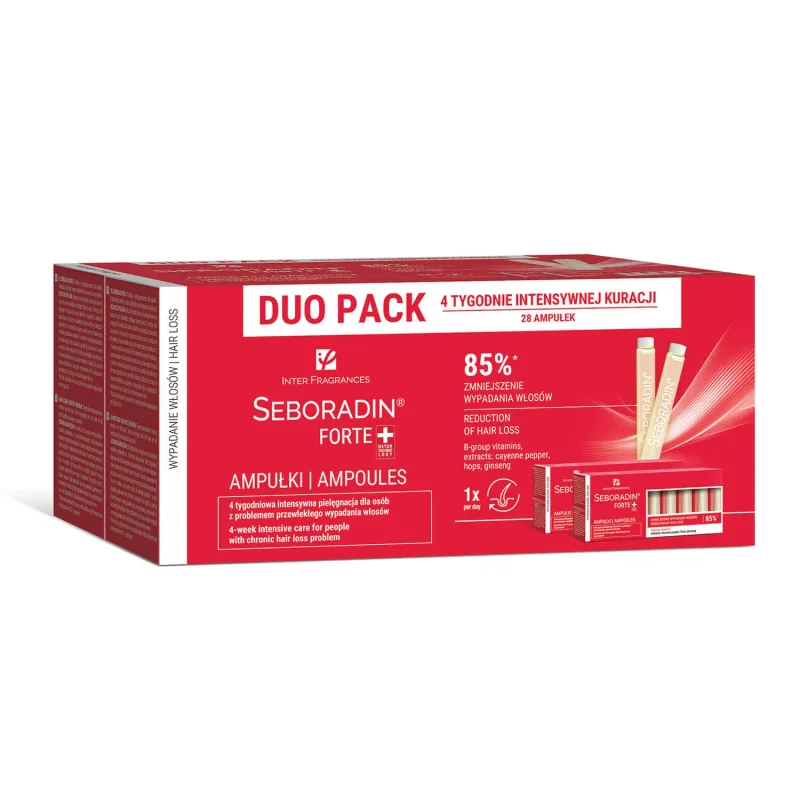 Seboradin Forte 28 fiole, Pachet tratament pentru căderea părului, Duo pack 2x14 fiole — preț și oferte