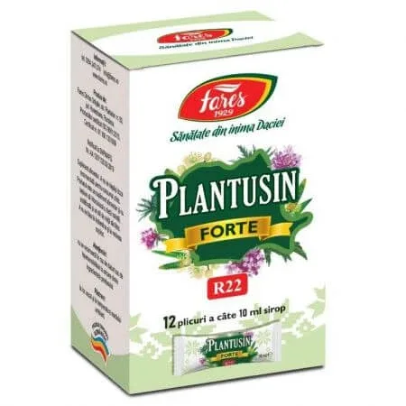 Sirop pentru tuse Plantusin Forte, 12 plicuri, Fares — preț și oferte