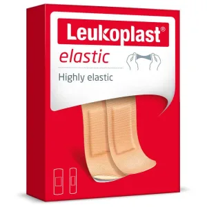 Leukoplast Elastic, plasturi cu pansament, 2 dimensiuni, 20 de bucăți