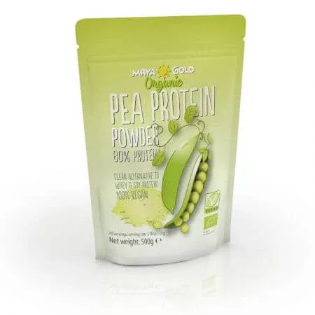 Pudra proteica din mazare Bio, 500 g, Maya Gold — preț și oferte