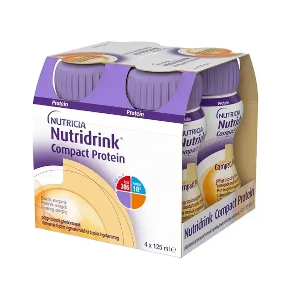 Nutridrink compact protein cu aroma de ghimbir tropical picant, 4 x 125 g, Nutricia — preț și oferte