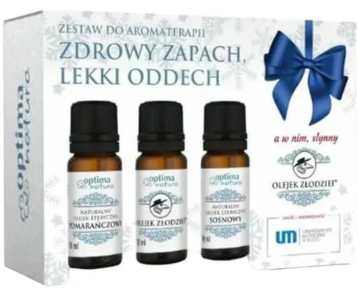 Optima Natura Kit aromaterapie cu parfum sănătos Orange 10 ml + Zodziei 10 ml + Pin 10 ml — preț și oferte