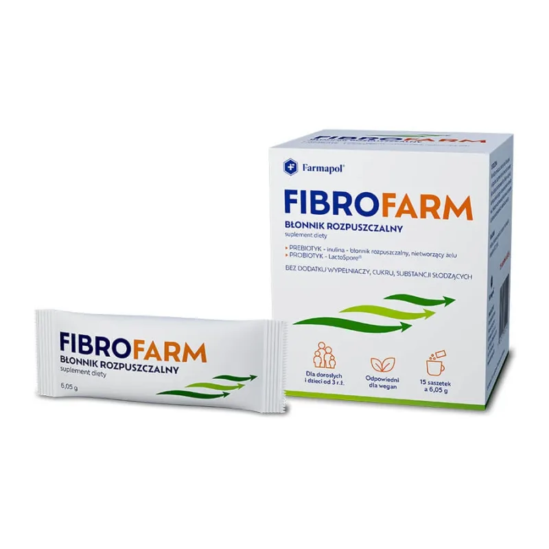 Fibrofarm Fibre Solubile, pentru adulți și copii de la 3 ani, 6,05 g x 15 plicuri — preț și oferte