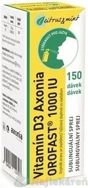 Vitamina D3 Axonia OROFAST 1000 UI spray sublingual 150 doze 1x30 ml — preț și oferte