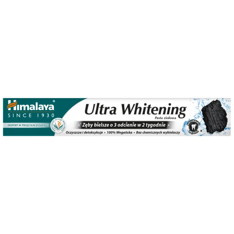 Himalaya Ultra Whitening, pastă de dinți pe bază de plante cu carbon natural, 75 ml — preț și oferte