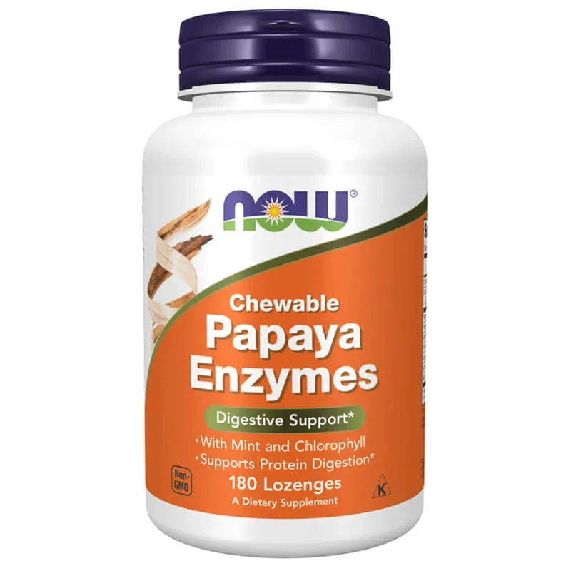 Now Foods Papaya Enzyme, papaină, 180 pastile — preț și oferte