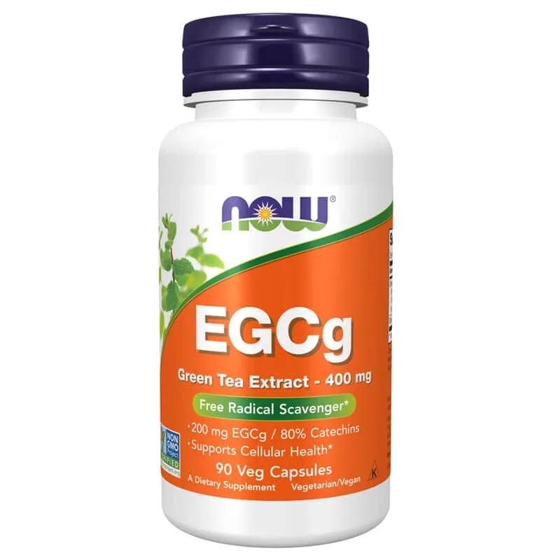 Now Foods EGCg Extract de ceai verde 400 mg, ceai verde, 90 capsule vegane — preț și oferte