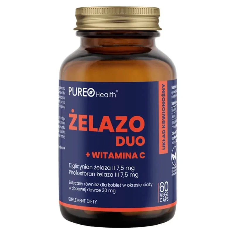 Pureo Health Duo fier + vitamina C, 60 capsule — preț și oferte