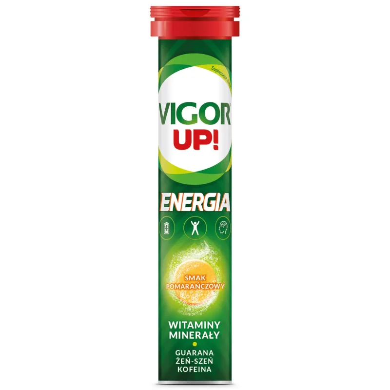 Vigor Up! Energy, aromă de portocale, 20 comprimate efervescente — preț și oferte