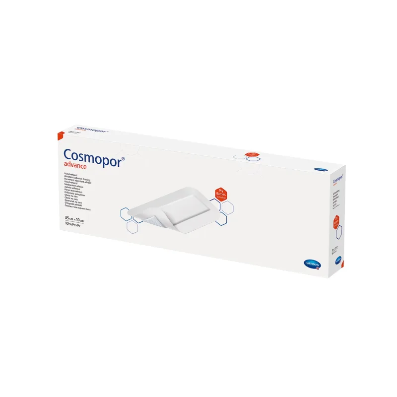 Cosmopor Advance, pansament pentru răni și tăieturi cu exudat puternic, autoadeziv, steril, 35 cm x 10 cm, 10 bucăți HARTMANN — preț și oferte
