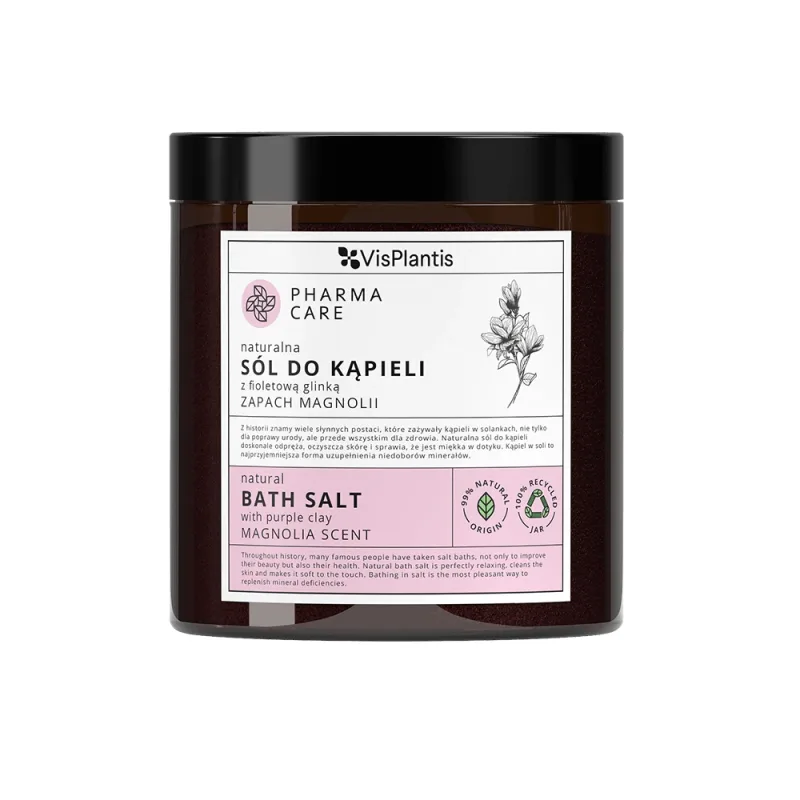 Vis Plantis Pharma Care, sare de baie naturală cu argilă violetă, magnolie, 800 g — preț și oferte
