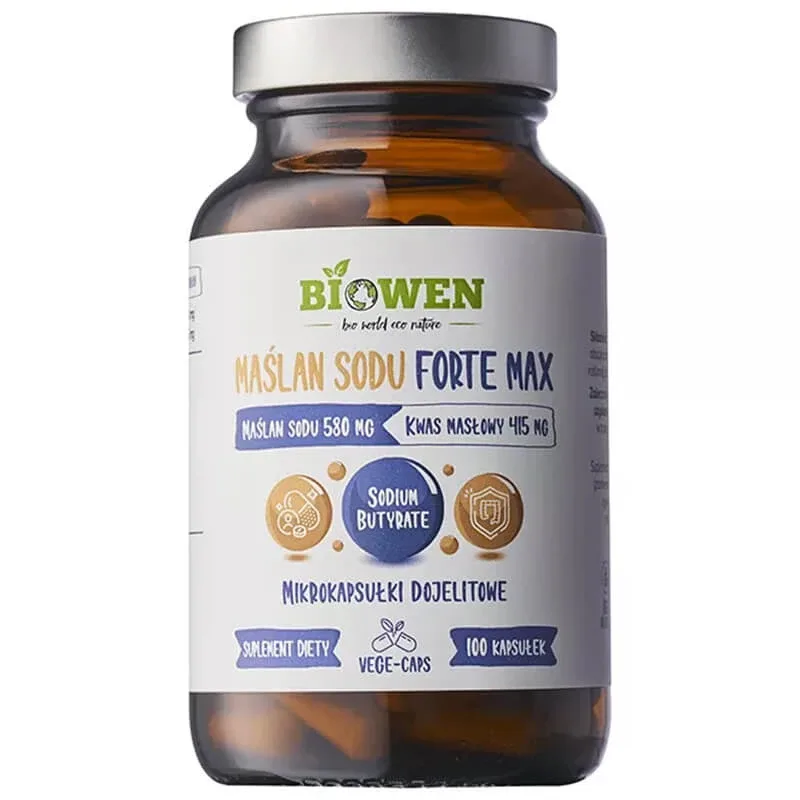 Biowen Butirat de sodiu Forte Max 580 mg, 100 capsule gastrorezistente — preț și oferte