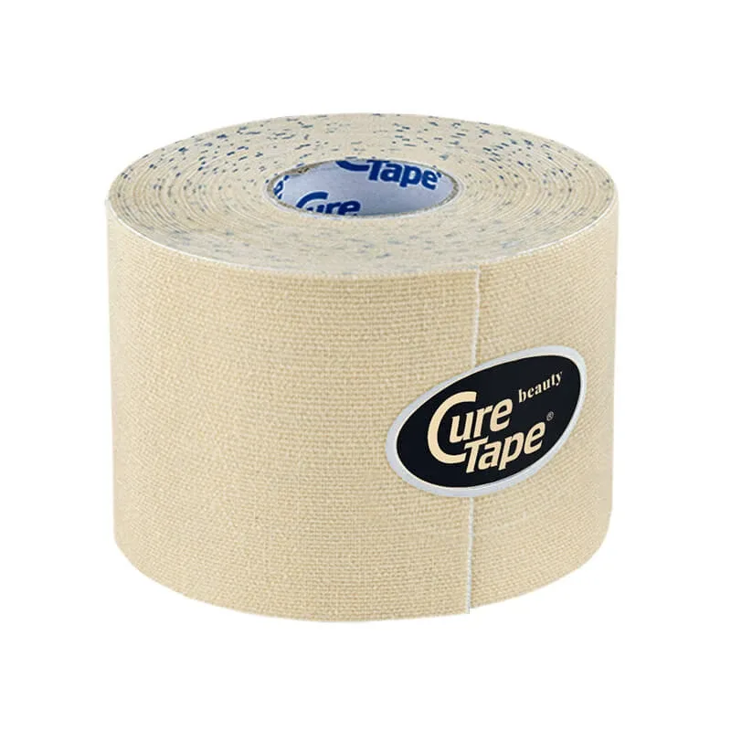 CureTape Beauty, kinesiotaping facial și taping estetic, bej deschis, 5 cm x 5 m, 1 buc — preț și oferte