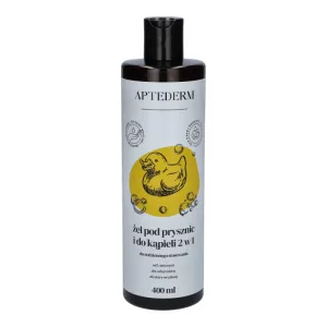 Aptederm, gel de duș și baie 2 în 1 pentru întreaga familie, piele sensibilă, din prima zi, 400 ml