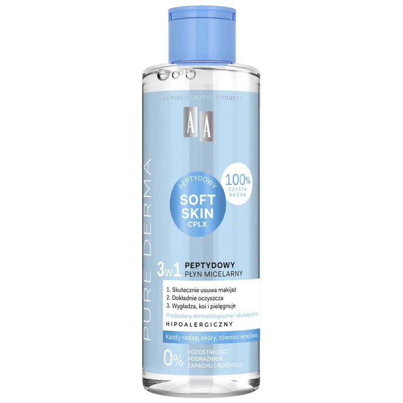 AA Pure Derma, loțiune micelară peptidă 3în1, 200 ml — preț și oferte