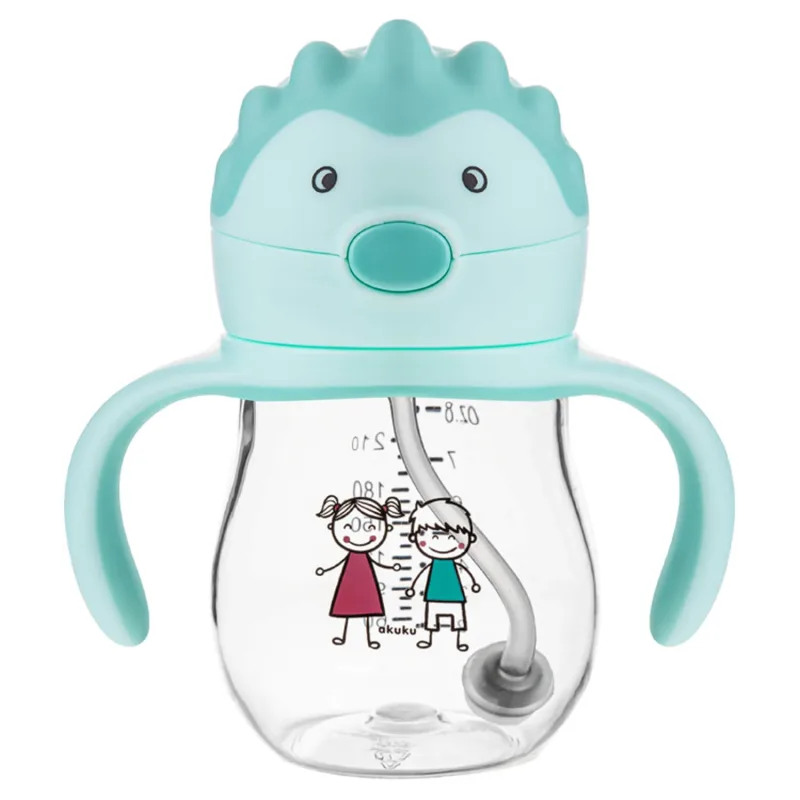 AKUKU, sticlă de paie cu greutate, mentă, A0033, de la 9 luni, 250 ml — preț și oferte