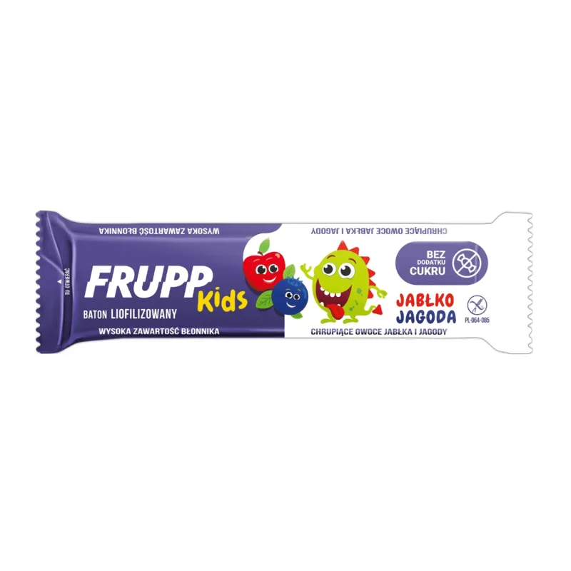 Celiko Frupp Kids, baton liofilizat, mere, afine, fără zahăr adăugat, 9 g — preț și oferte