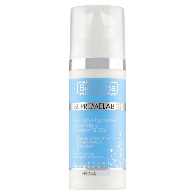 Bielenda Professional SupremeLAB Hydra Glow, hidro-cremă hidratantă fără ulei cu efect Glow, 50 ml — preț și oferte