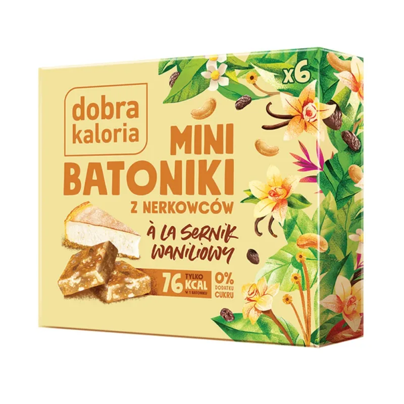 Good Kaloria Mini batoane de caju a'la vanilla cheesecake, fără zahăr adăugat, 6 bucăți — preț și oferte
