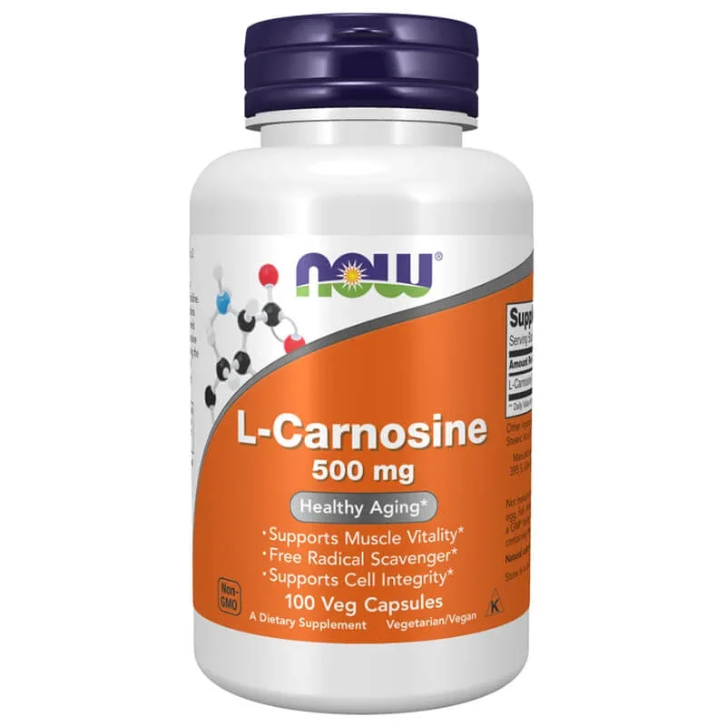 Now Foods L-Carnosine, L-Carnosine 500 mg, 100 capsule — preț și oferte