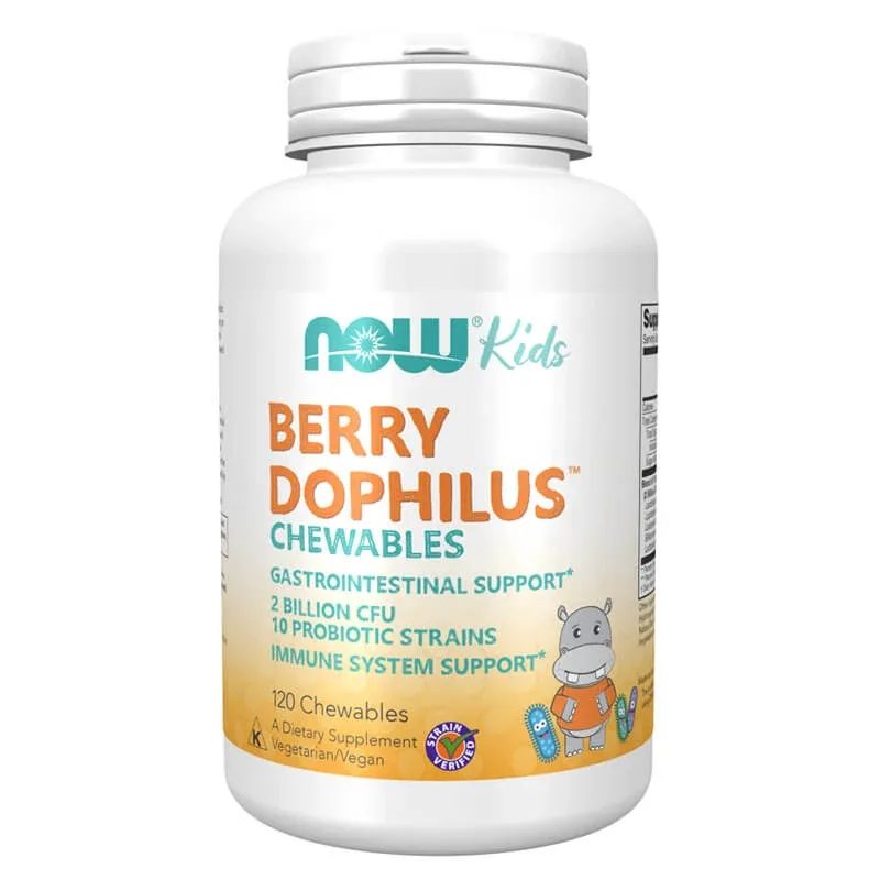 Now Foods Berry Dophilus Kids, 120 comprimate masticabile — preț și oferte
