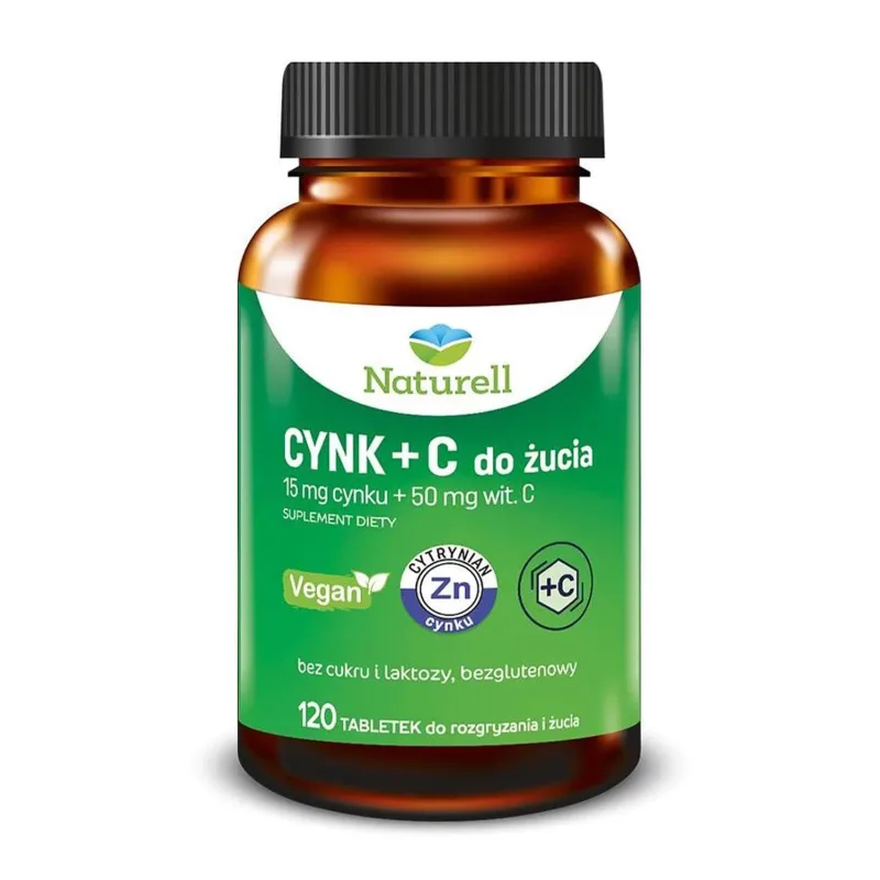 Naturell Zinc + C, 120 comprimate masticabile — preț și oferte