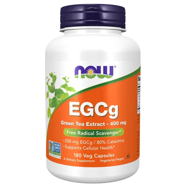 Now Foods EGCg Extract de ceai verde 400 mg, ceai verde, 180 capsule vegane — preț și oferte