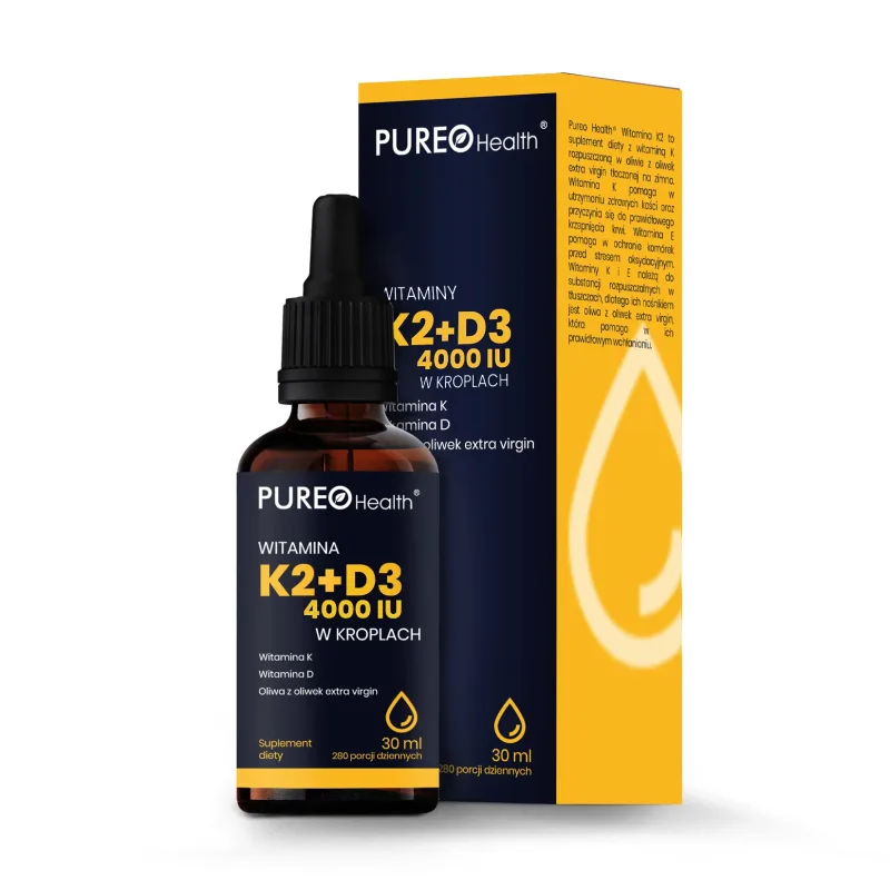 Pureo Health Vitamine K2+D3 4000 UI picături, 30 ml — preț și oferte