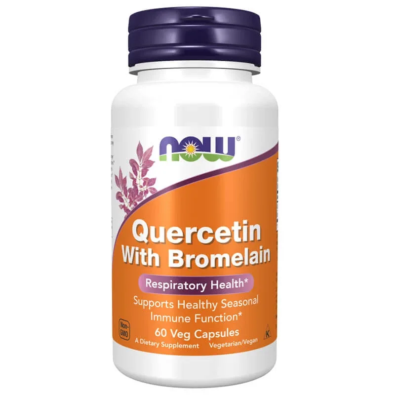 Now Foods Quercetin cu Bromelain, quercetin și bromelain, 60 capsule vegane — preț și oferte