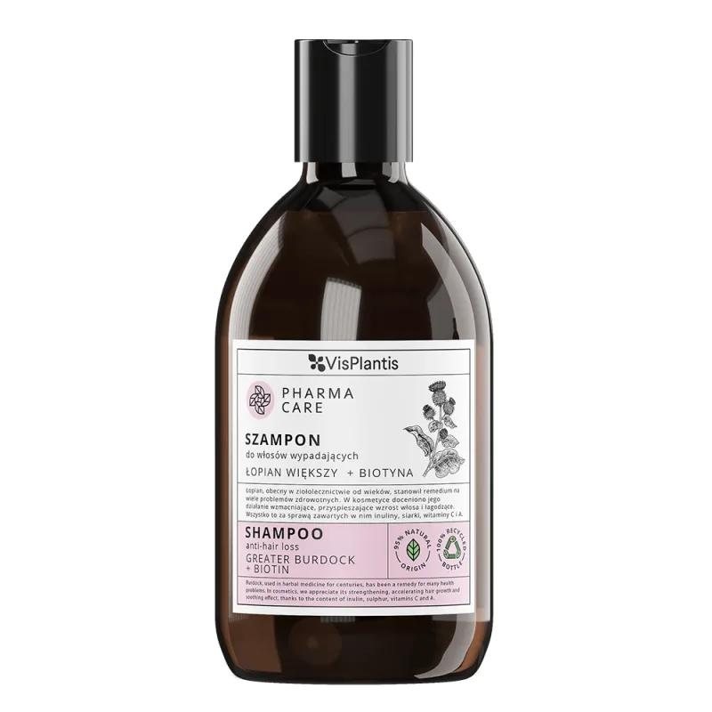Vis Plantis Pharma Care, șampon pentru căderea părului, brusture + biotină, 500 ml — preț și oferte